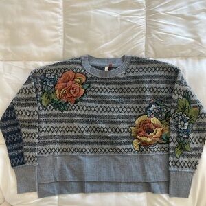 Pilcro Anthropologie Fairisle Merino Wool Sweater